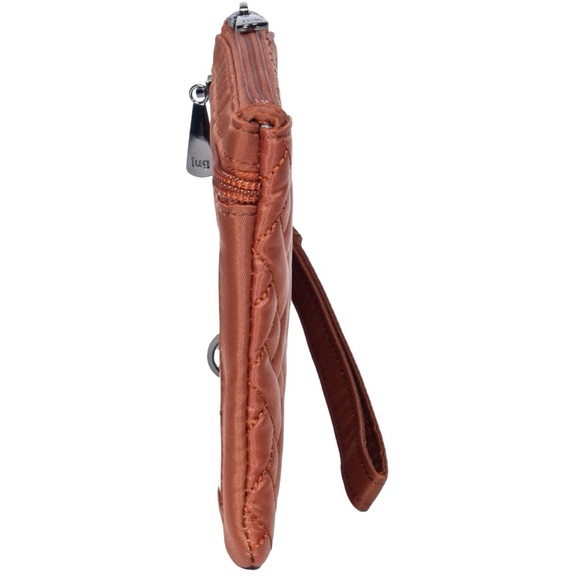 🤎Lug Peekaboo Convertible Wristlet Pouch- Copper Brown RFID NWOT - PHONE POCKET - Picture 6 of 11